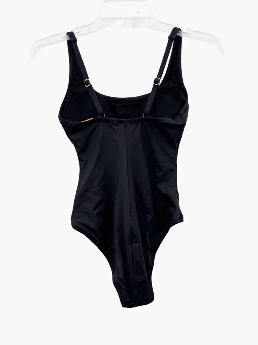 NEW Shade & Shore Shaping Square Neck Medium Coverage Swimsuit - Black - Size XS